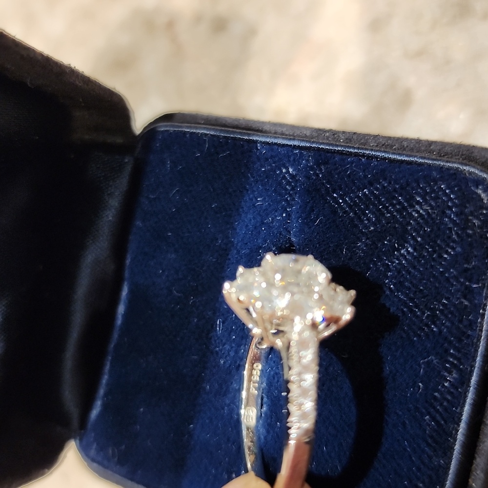 Harry Winston diamond ring sunflower collection engagement platinum D VS1 size 4 - Picture 11 of 15